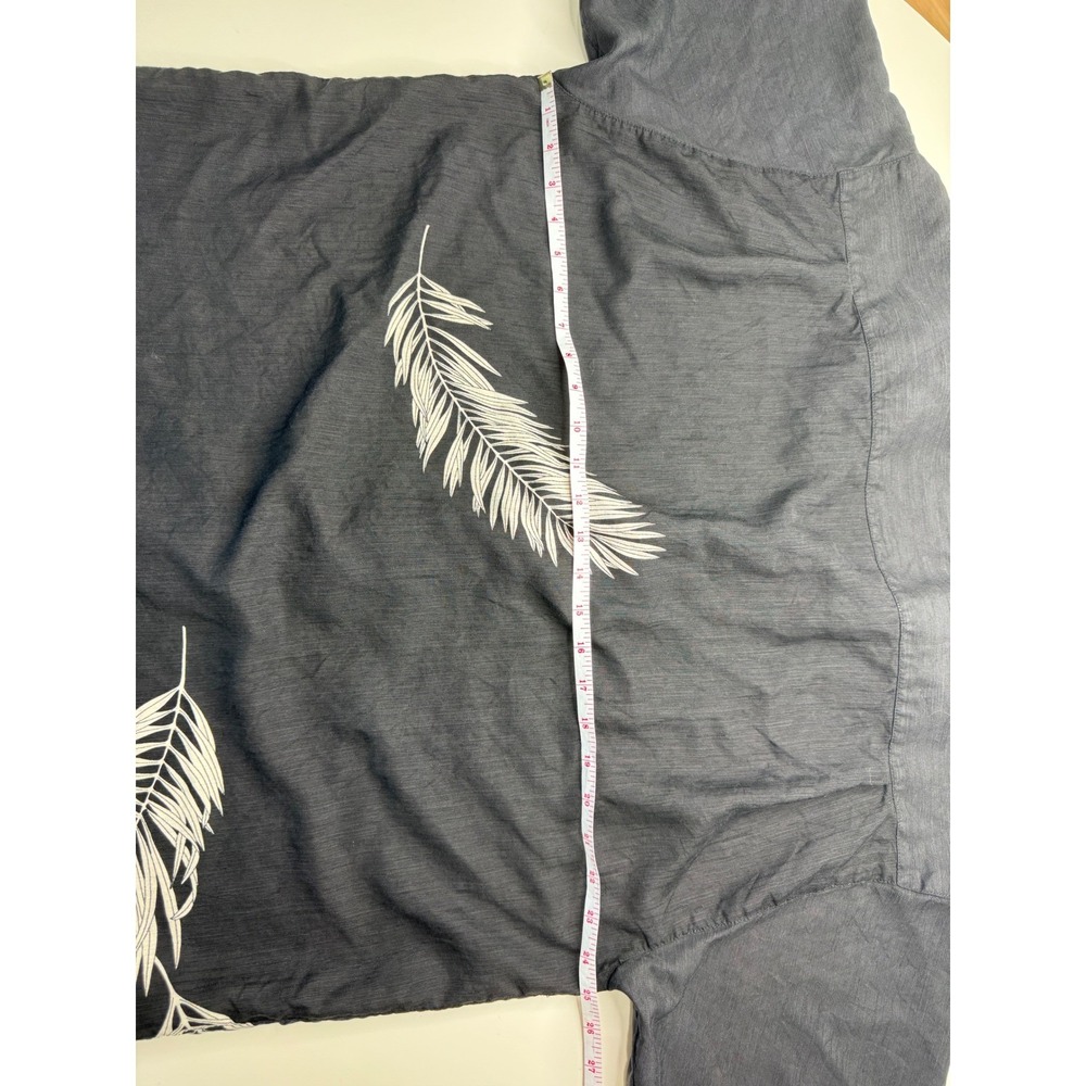 Tommy Bahama Mens XL Black 100% Silk Palm Leaf Shirt Short Sleeve - Picture 10 of 11